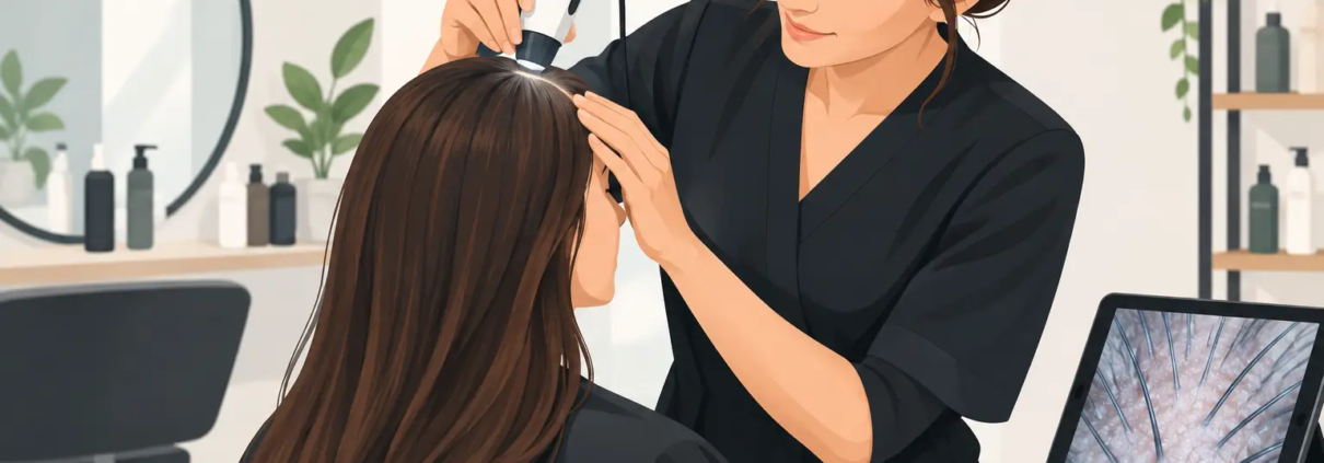 Kopfhautberatung im Friseursalon professionell